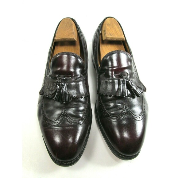 Johnston & Murphy Aristocraft  Burgundy Kilted Tassel Loafers Mens Size US 10 D - Picture 7 of 12